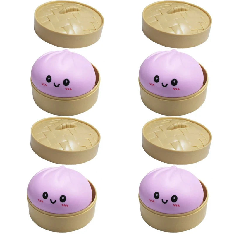 Squeeze Fidget Toy Set – Schattige Dumplings & Baozi (4 stuks)