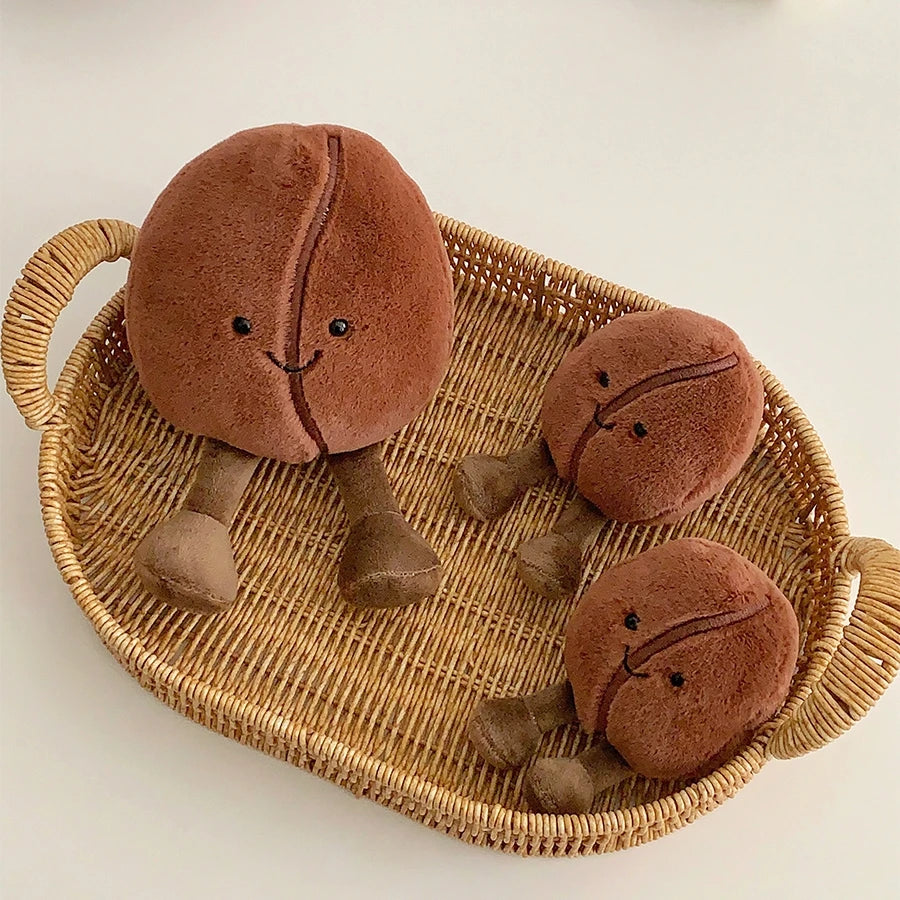JC Koffieboon Knuffel – Zachte Pluche Decoratieknuffel (13cm / 20cm)