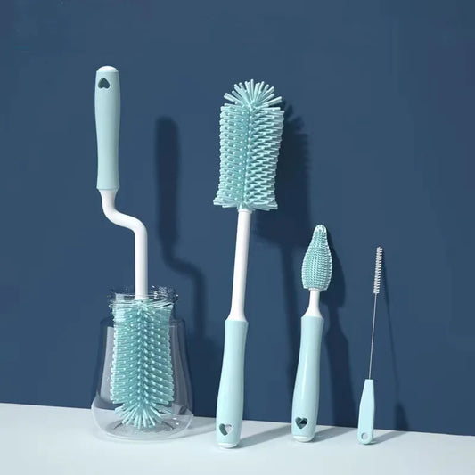 Silicone Flessenreinigerset – Speen-, Rietje- & Flessenborstel 360°