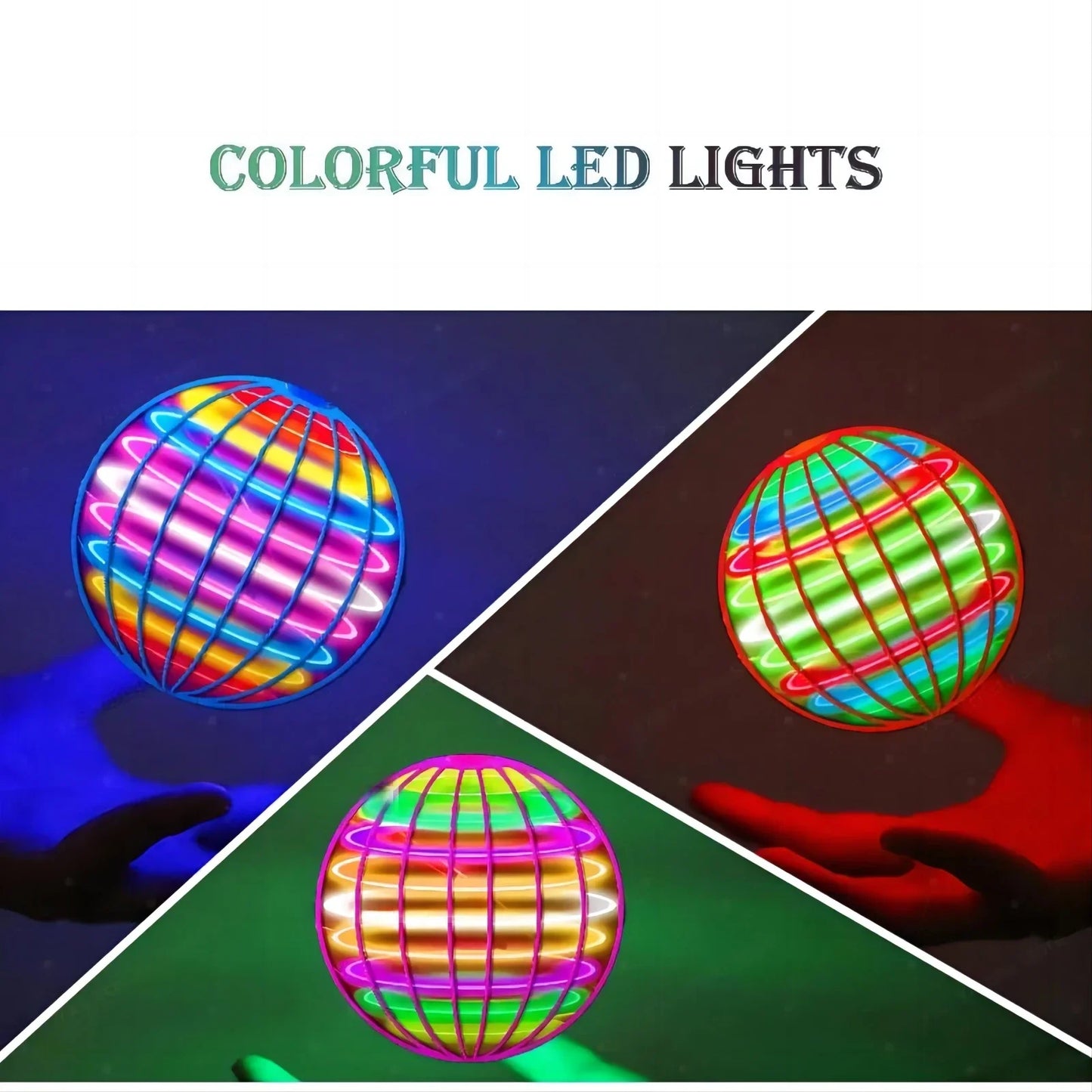 Vliegende LED Spinner Bal – 360° Zweefbal voor Binnen & Buiten