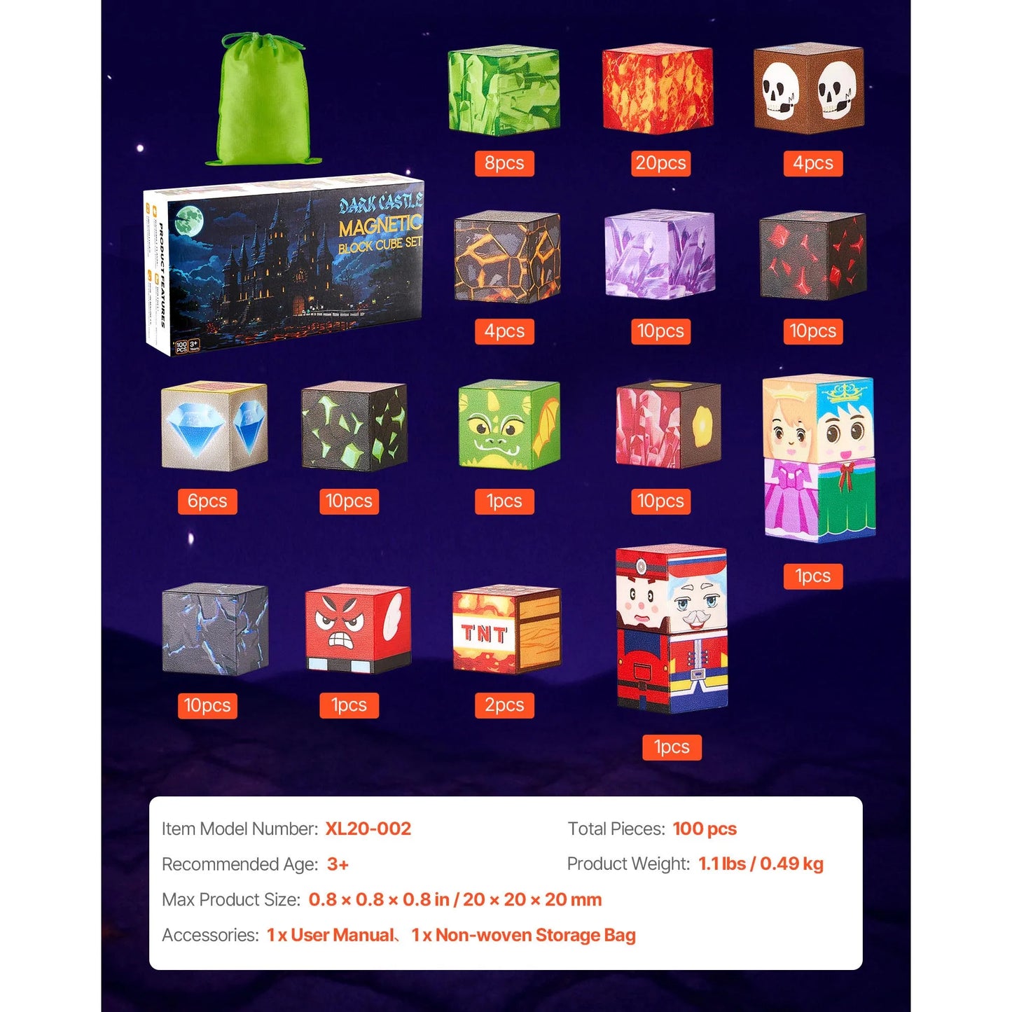 Magnetische Bouwblokken 100/150 stuks – STEM & Montessori Speelgoed voor Kinderen