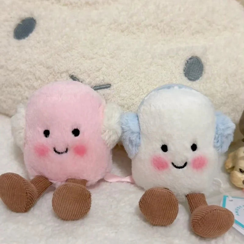 Marshmallow Pluche Knuffels – Schattig Roze & Blauw Koppel (7cm)