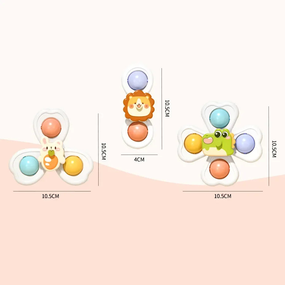 3-in-1 Zuignap Tol Speelgoed – Bijten, Draaien & Rammelen (12M+)