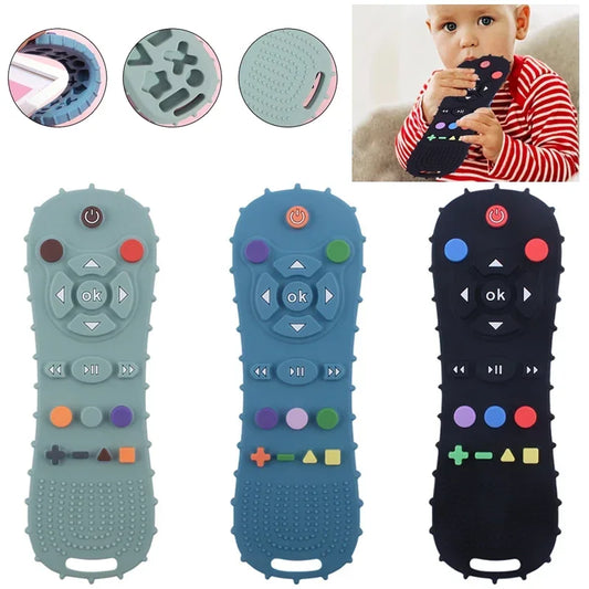 Siliconen Bijtspeelgoed TV Afstandsbediening voor Baby's (6M+)
