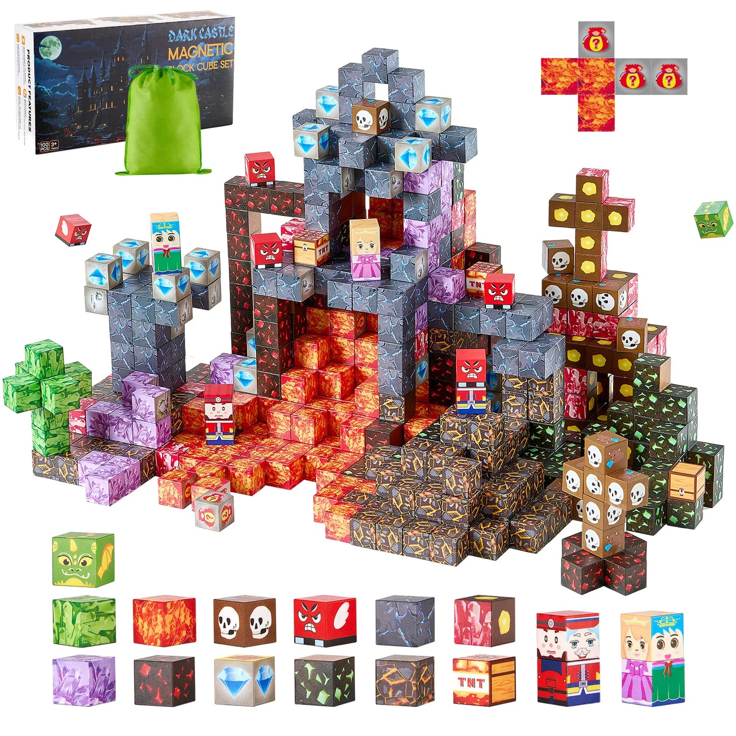 Magnetische Bouwblokken 100/150 stuks – STEM & Montessori Speelgoed voor Kinderen