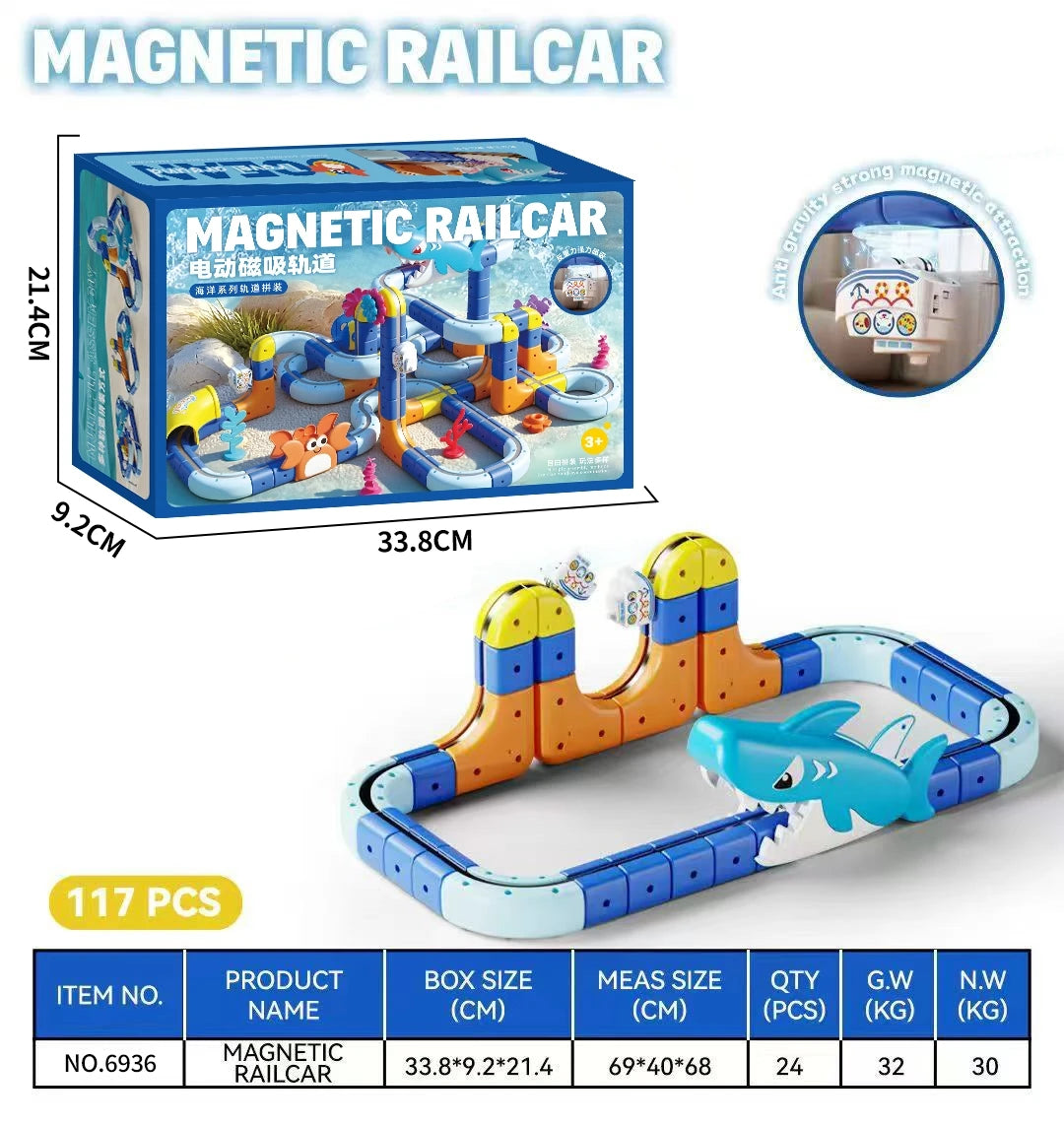 Magnetische Treinbaan Set – 3D DIY Bouwspeelgoed voor Kinderen