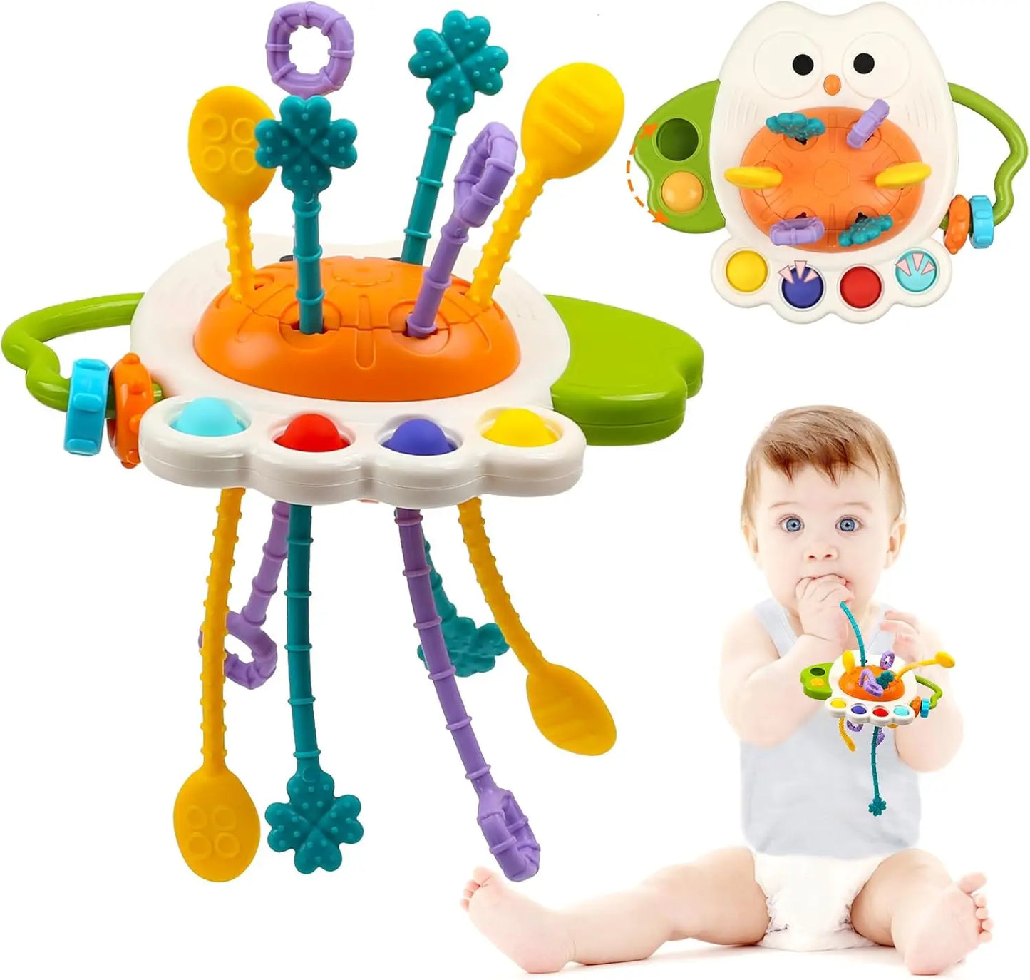 Sensorisch Trekkoord Speeltje – Montessori Baby Speelgoed 0–6 Jaar