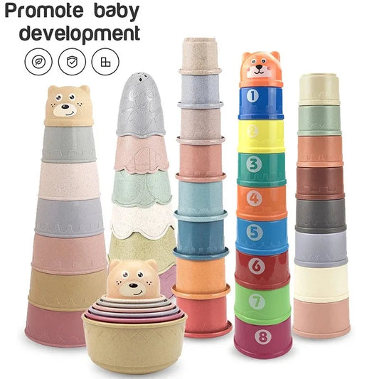 Montessori Stapelbekers – Educatief Speelgoed voor Baby's & Peuters