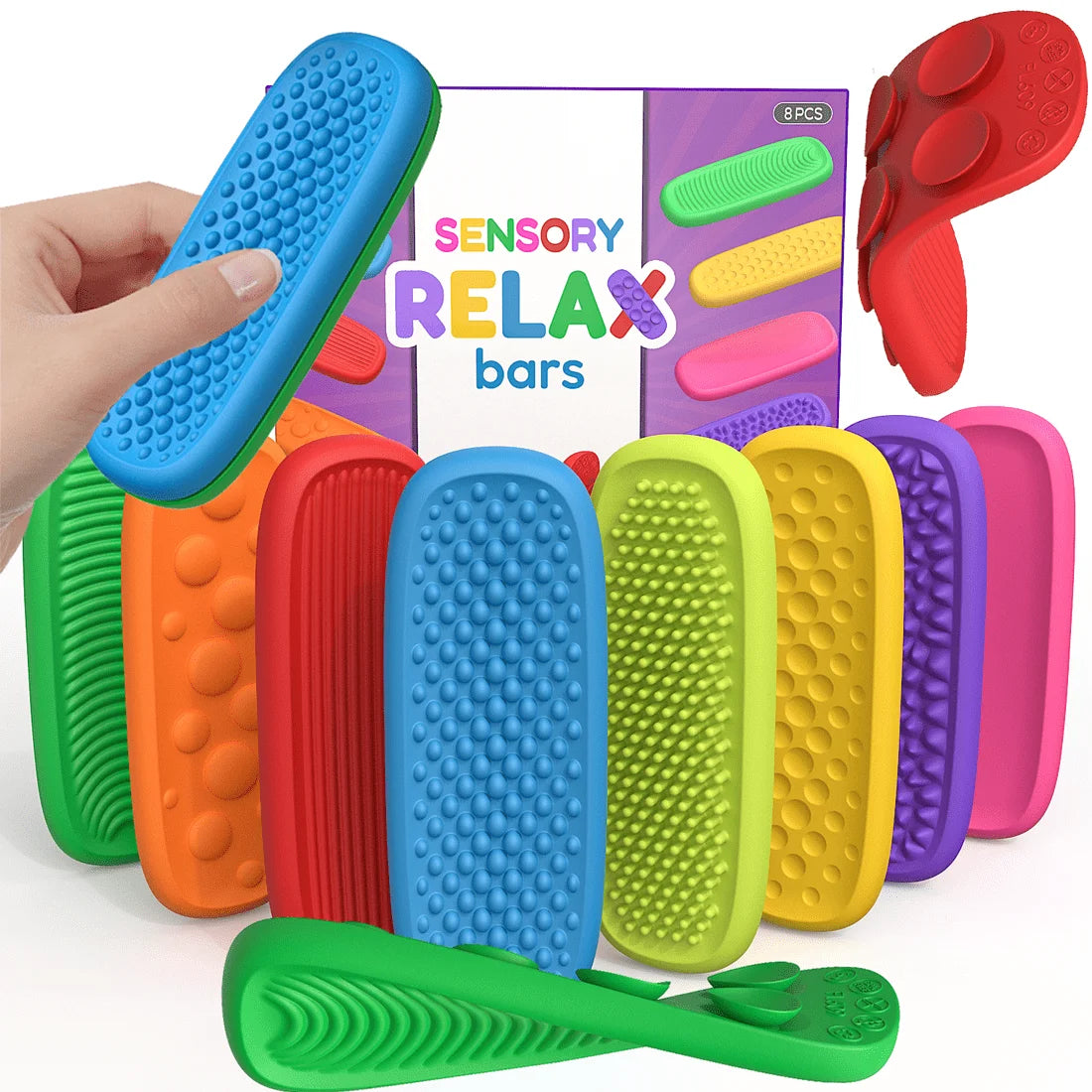 Sensorische Siliconen Fidget Strip – Stressverlichting voor Kinderen & Volwassenen