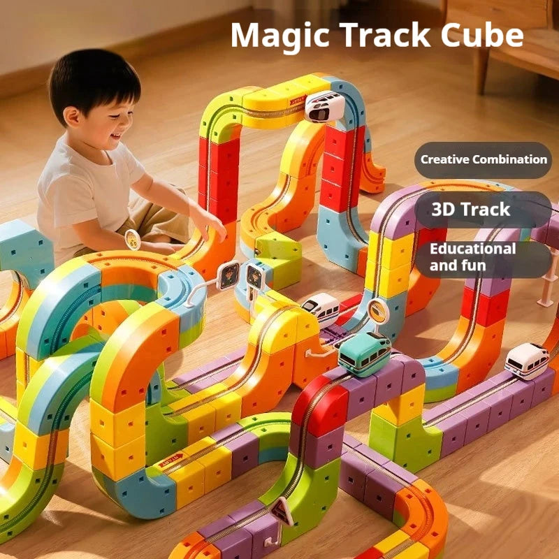 Magnetische Treinbaan Set – 3D DIY Bouwspeelgoed voor Kinderen