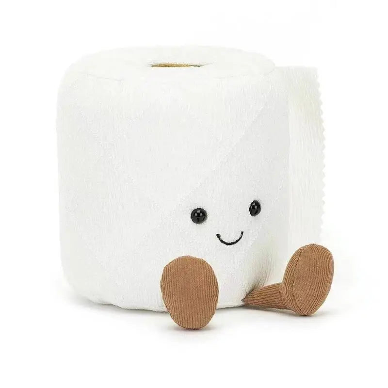 JC Wc-rol Pluche Knuffel – Schattige Zachte Tashanger & Bureaudecoratie (8cm)