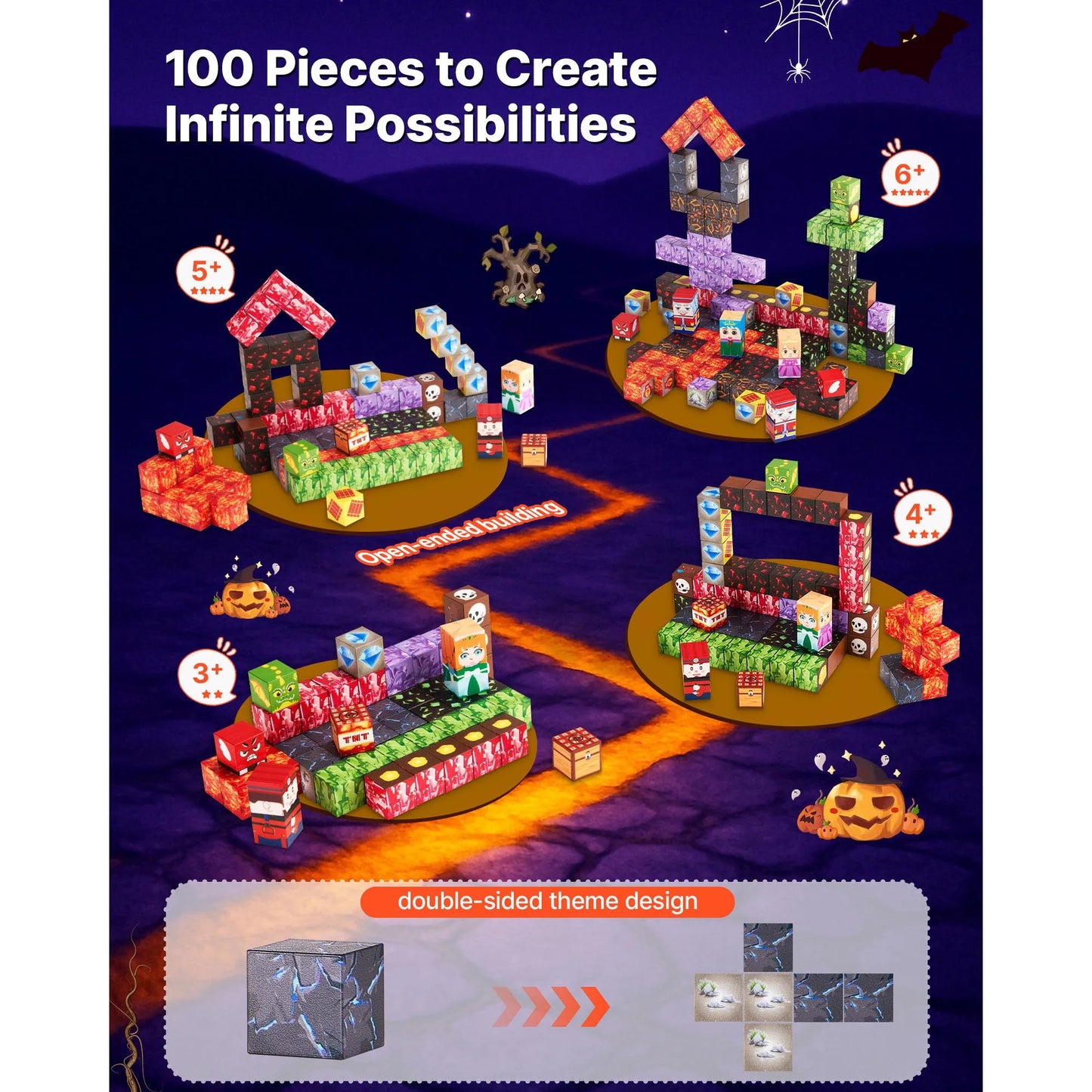 Magnetische Bouwblokken 100/150 stuks – STEM & Montessori Speelgoed voor Kinderen