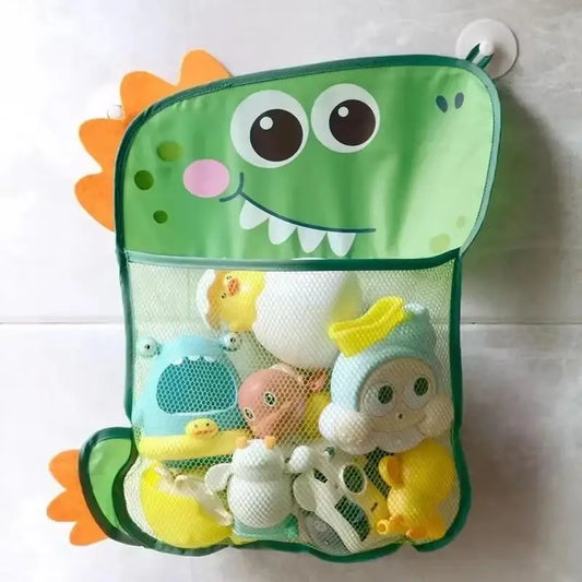 Baby Bad Speelgoed Opbergtas – Waterdicht Mesh Hangnet voor Badkamer | Dinosaurus & Eend