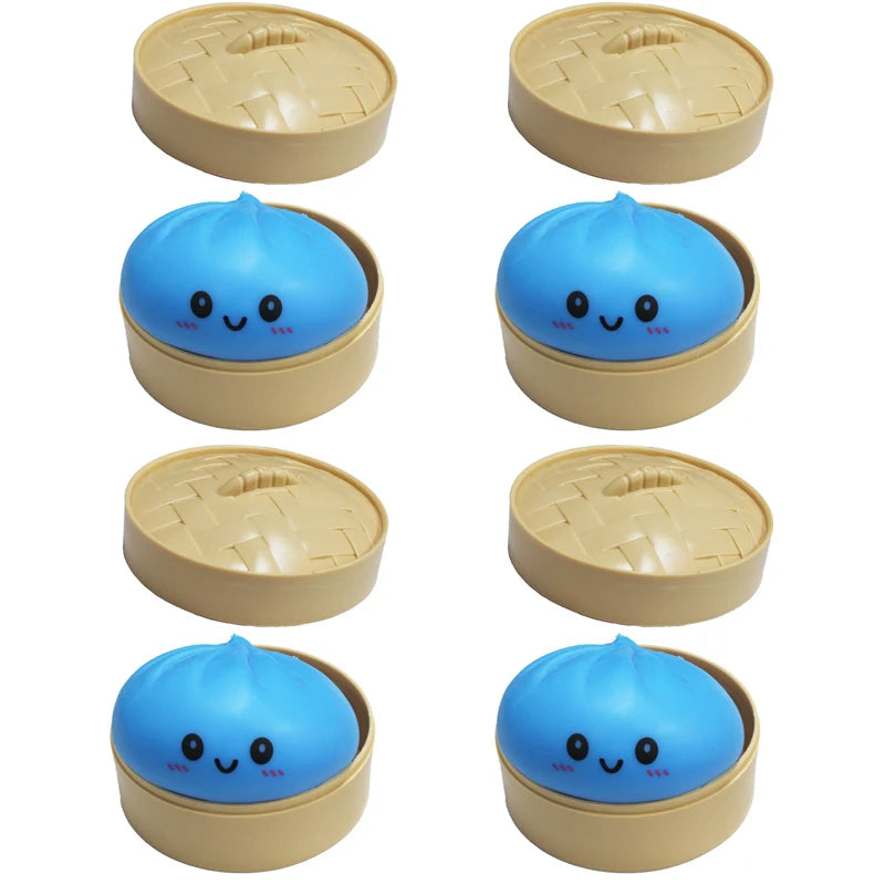 Squeeze Fidget Toy Set – Schattige Dumplings & Baozi (4 stuks)