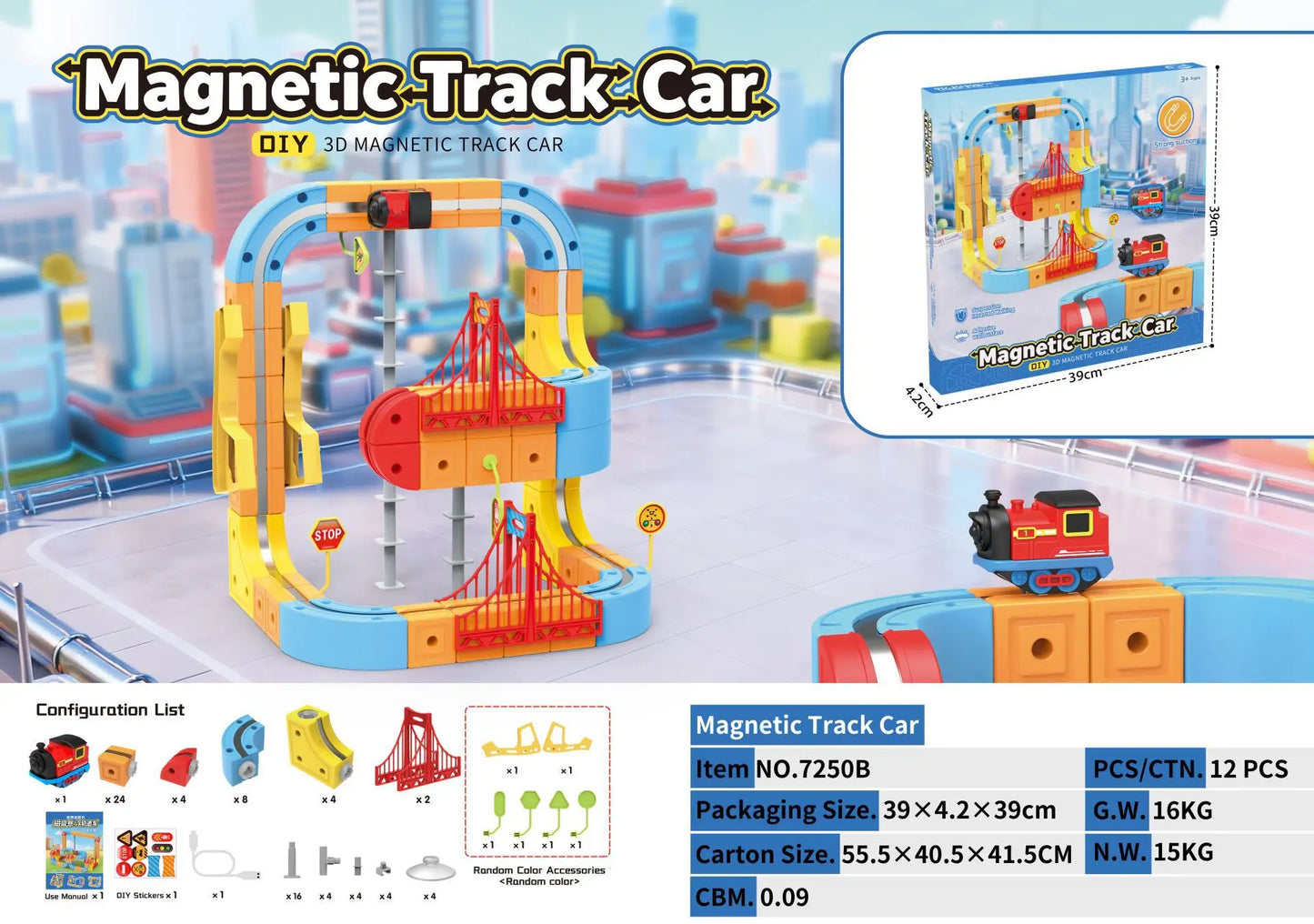 Magnetische Treinbaan Set – 3D DIY Bouwspeelgoed voor Kinderen