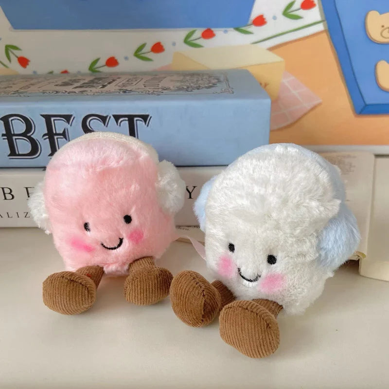 Marshmallow Pluche Knuffels – Schattig Roze & Blauw Koppel (7cm)
