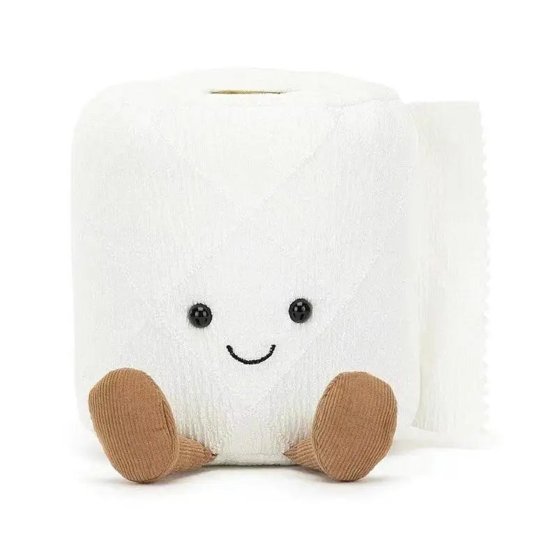 JC Wc-rol Pluche Knuffel – Schattige Zachte Tashanger & Bureaudecoratie (8cm)