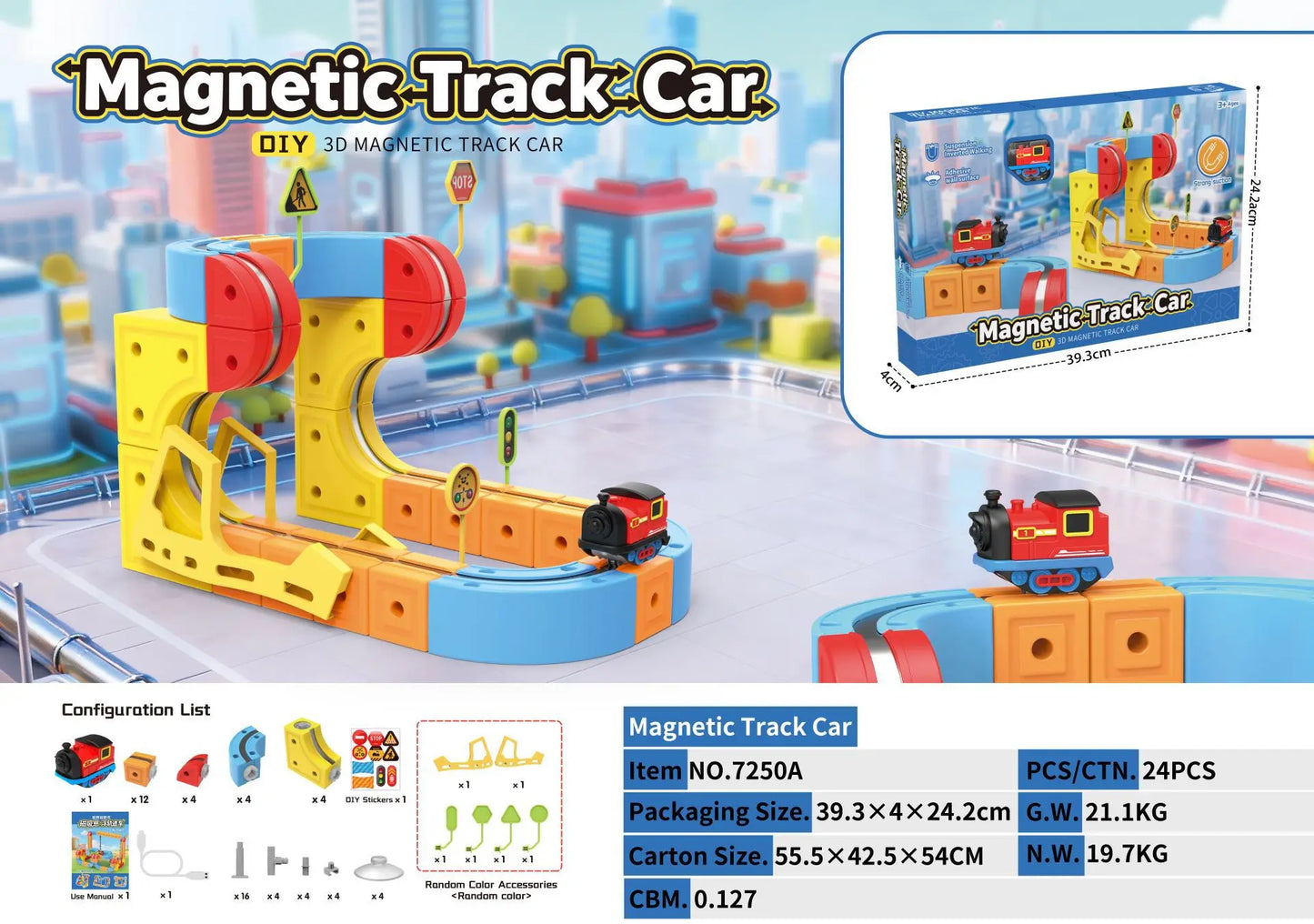 Magnetische Treinbaan Set – 3D DIY Bouwspeelgoed voor Kinderen