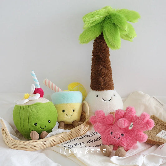 Jellycat Kawaii Pluche Knuffels – Gitaar, Kokosnoot, Citroen & Koraal