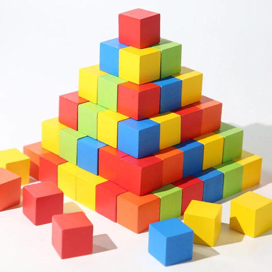 Kleurrijke Houten Bouwblokken – 155, 185 of 240 stuks | Stapelen & Kleuren Leren | 3+ jaar