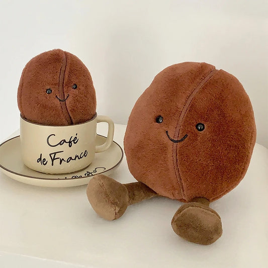 JC Koffieboon Knuffel – Zachte Pluche Decoratieknuffel (13cm / 20cm)