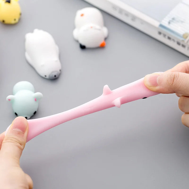 Mini Mochi Squishy Dieren – Kawaii Stressbal Set (5 t/m 50 stuks)