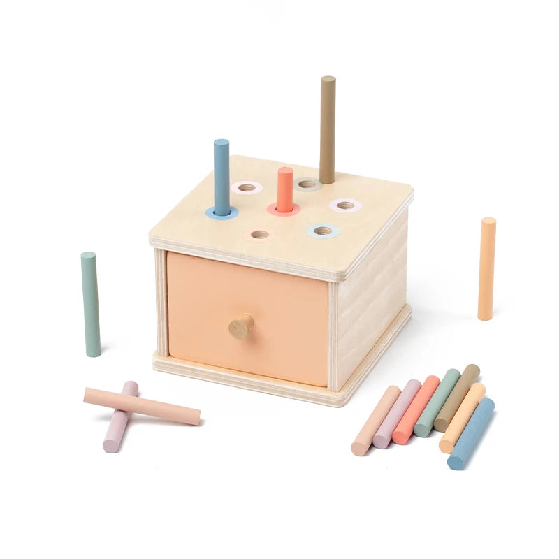 Houten Montessori Sorteerbox – Vormen, Munten, Ballen of Stokjes | Sensorisch Speelgoed 3-6 jaar