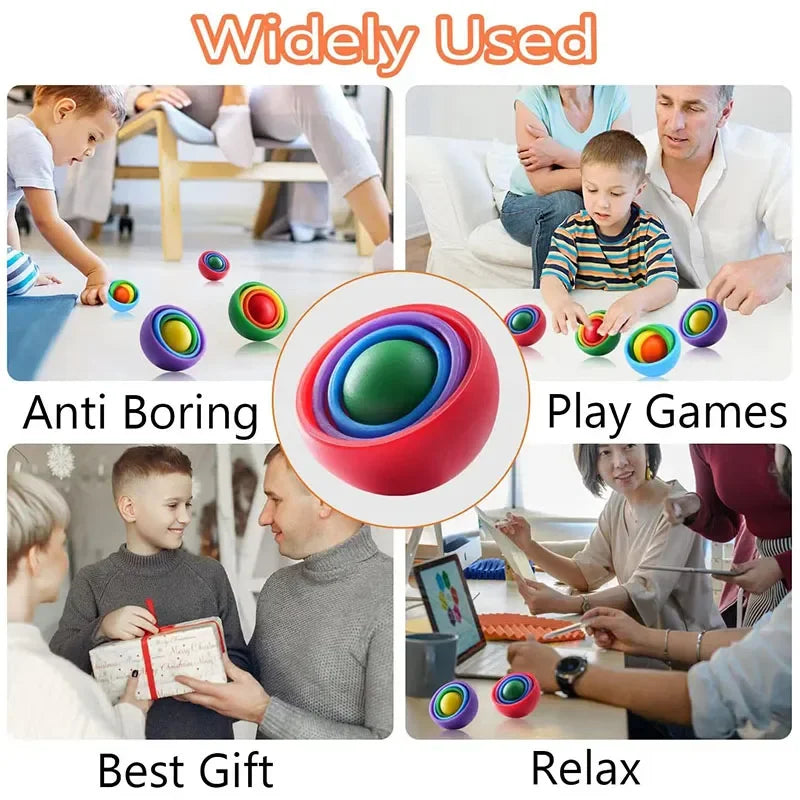 3D Fidget Gyro Bal – Sensorisch Speelgoed voor Kinderen & Volwassenen