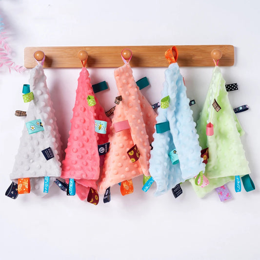 Zachte Katoenen Knuffeldoek voor Baby, Speendoekje met Erwtenlabel