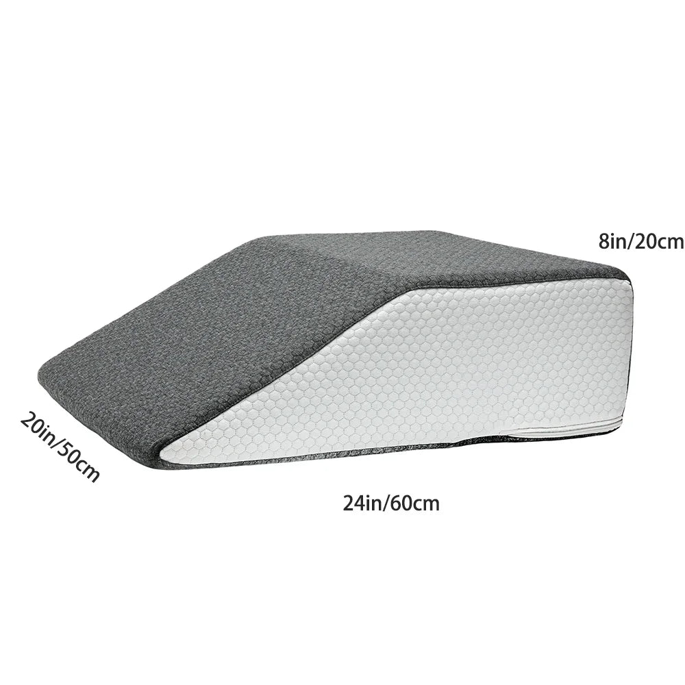 Memory Foam Beenkussen – Wigvormig Ondersteuningskussen