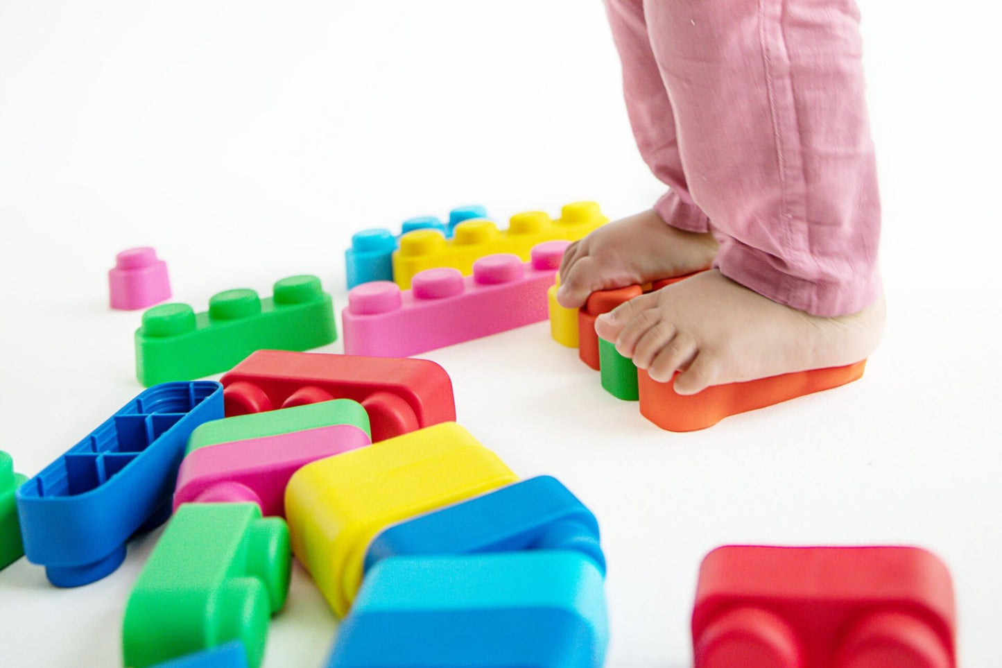Soft Blocks Set With Wheels - 21 pcs 