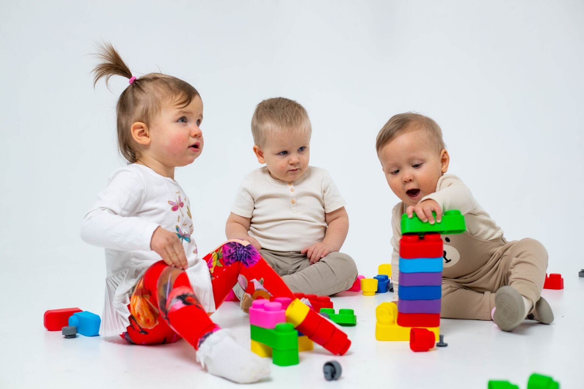 Soft Blocks Set With Wheels - 21 pcs 